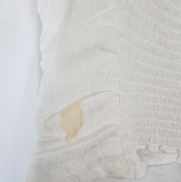 WAYF size Large white sleeveless crop top NWOT boho festival - Picture 5 of 7